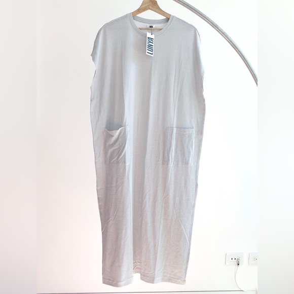 lunya Cooldown Pima Cotton Midi Dress / nightgown - Picture 2 of 7
